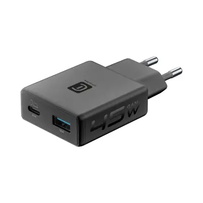 Otvorena ambalaža - Kućni Punjač CELLULARLINE GaN+ Slim Dual 45W