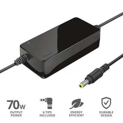 Otvorena ambalaža - TRUST PC PUNJAČ ZA LAPTOP UNIVERZALNI PRIMO 19V-70W