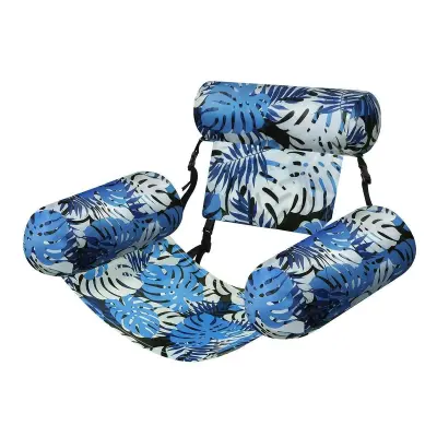 Napuhavajuća ležaljka s ergonomskom tkaninom i sklopivim naslonom Blue