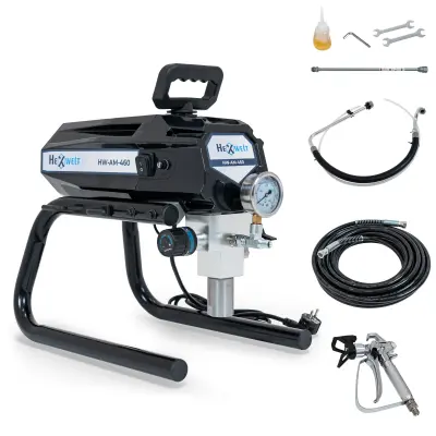 Profesionalni Airless agregat za bojanje Hexwelt HW-AM-460 – 1000 W, 210 bar, 1,8 l/min