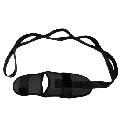 Pojas za istezanje stopala za špagu i jogu, 125cm x 13cm Black