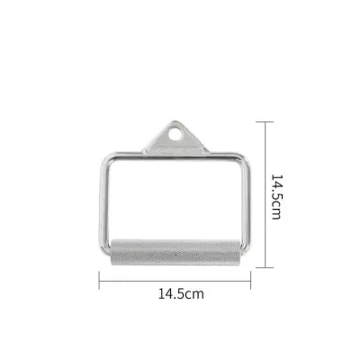 D-ručica za kabelske sprave – Srebrna čelična D-ručica 14.5x14.5x3cm