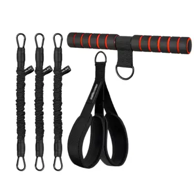 Napredni set pedala s elastičnim trakama za toniranje nogu Black