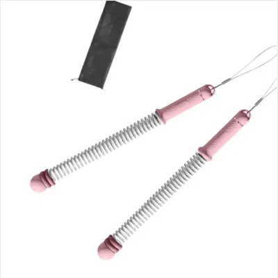 Bežični podesivi utegnuti battle rope za kućni fitness s oprugom Pink