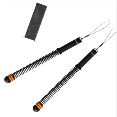 Bežični podesivi utegnuti battle rope za kućni fitness s oprugom Black