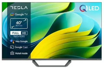 TV TESLA Q40E655GFS, 101,6 cm (40"), QLED, Full HD Smart TV, Google TV