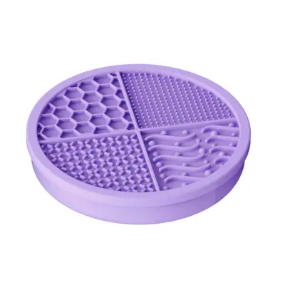 Dvostruka silikonska zdjela za usporeno hranjenje s usisnom bazom Purple