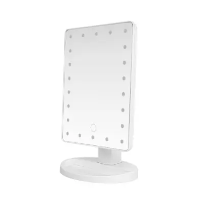 LED ogledalo za šminkanje Type-C, 16 LED, dimer, rotirajuća baza