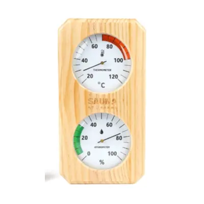 Drveni zidni sauna termometar s jasnom skalom 20-120°C