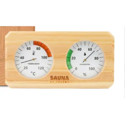 Drveni zidni termometar za saunu i parnu sobu, 20-120°C