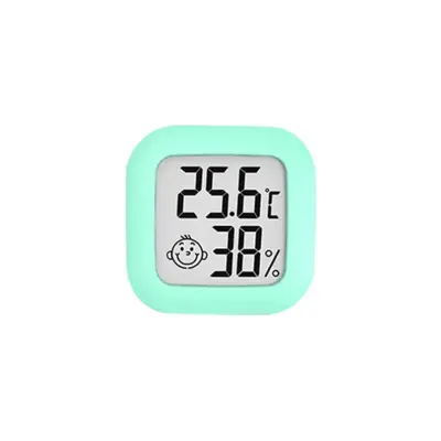 Mini mjerač temperature i vlage s osmijehom — prikaz u stvarnom vremenu Green