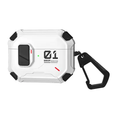 Magnetni PC futrola protiv pada s 360° stalkom za AirPods Pro 3 White