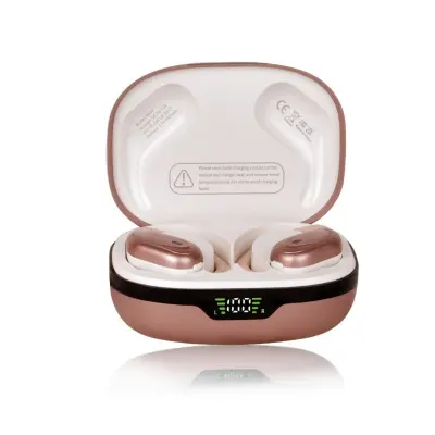 Bežične TWS slušalice s ušnom kukom, Bluetooth 5.4, 13mm titan PinkGold