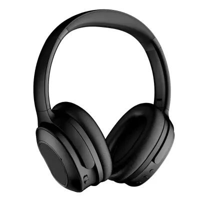 Bežične slušalice preko uha s aktivnim poništavanjem buke (Dual-Feed ANC), Bluetooth, baterija 500 mAh, dugo trajanje reprodukcije Crna