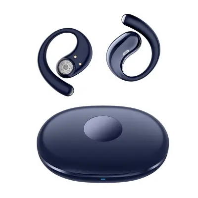 Bežične Bluetooth slušalice otvorenih ušiju 6.0 — dvostrani stereo, kućište za punjenje 4000mAh Tamno plava