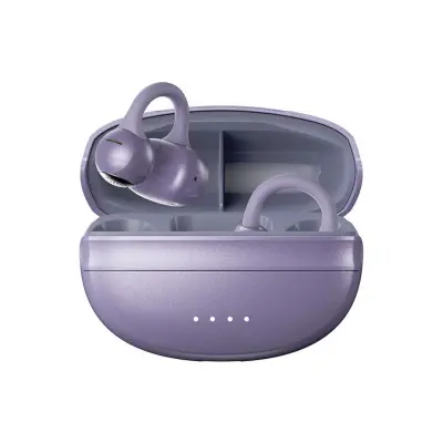 Otvoreni clip-on Bluetooth slušalice s poništavanjem šuma i 36H Purple