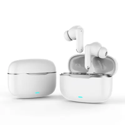 Bežične Bluetooth 6.0 in-ear slušalice s ANC i ENC, dvostrukim mikrofonom i stereo zvukom Bijela