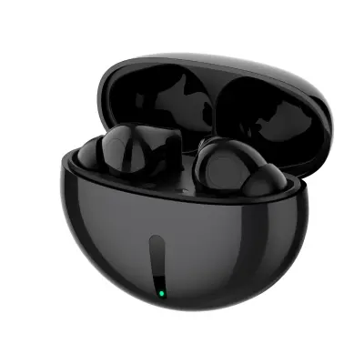 G6 TWS bežične Bluetooth slušalice s ANC uklanjanjem buke i metalik završnom obradom - stereo zvuk, kompatibilne s iPhone i Androidom Crna