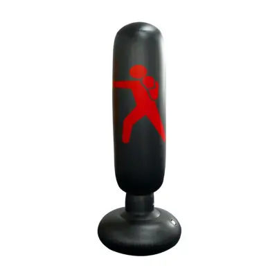 Napuhivački samostojeći boksački stup 1.6m PVC s usisnom bazom Black
