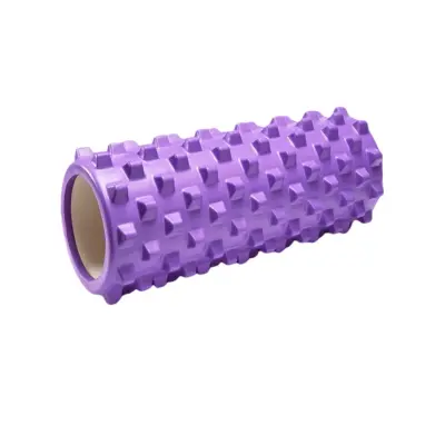 EVA valjak s nazubljenjem - EVA-PVC masažni valjak 33cm Purple