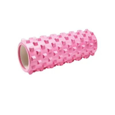 EVA valjak s nazubljenjem - EVA-PVC masažni valjak 33cm Pink