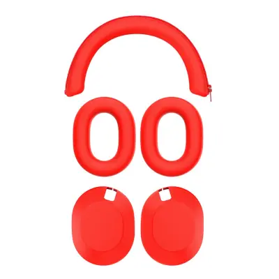 Silikonski zaštitni set za slušalice 3-dijela za Sony WH-1000XM6 Red