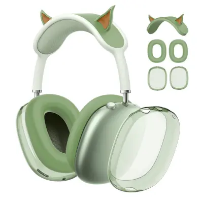 Zaštitni 3-dijelni set za AirPods Max: silikon i TPU Green
