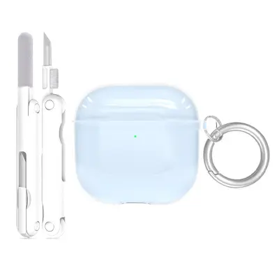 Dvoslojna TPU maskica za Apple AirPods Pro 3 – prozirno plava