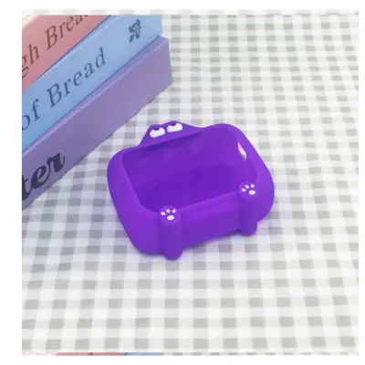Silikonska zaštitna maska s crtanim očima, vodootporna, za JBL GO 5 Purple