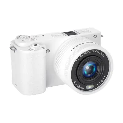 Digitalni fotoaparat 12x optički zoom – 4K, 64MP, 270° okretni zaslon White