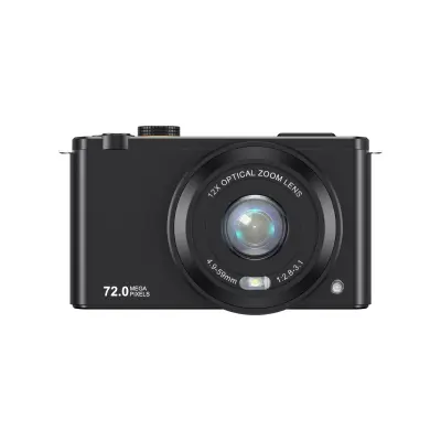Bezrcalna kamera 12X zoom, 4K, 72MP, dvostruki flip zaslon Black