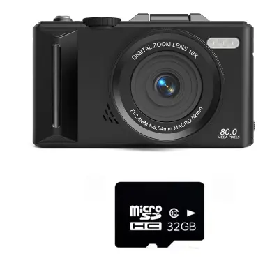 Retro bezzrcalna kamera s 180° zaslonom, 275,000,000 piksela i 32GB TF