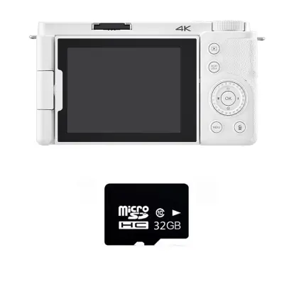 Digitalni fotoaparat W11 12x optički zum, 4K, 64MP, 270° ekran, 32GB White