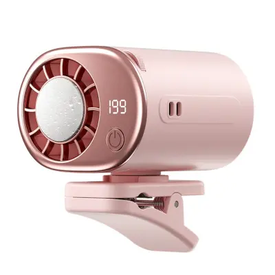 Prijenosni poluvodički kopča ventilator za struk, USB visok protok Pink
