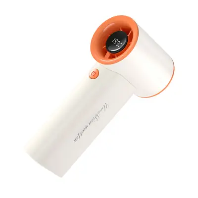 Mini prijenosni ventilator, 199 brzina, 20000 RPM, USB-C White+Orange
