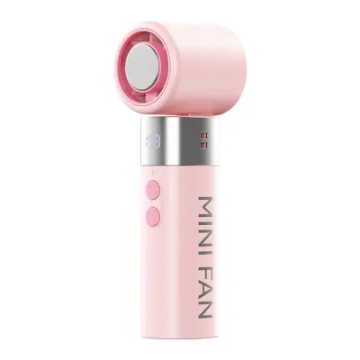 Poluvodički ručni ventilator s LED zaslonom, 199 brzina, 20m/s Pink
