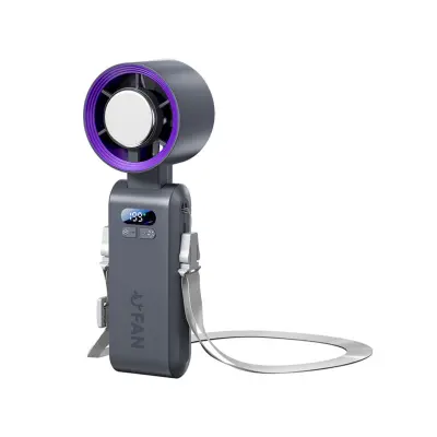 Prijenosni mini ventilator 4000mAh — turbo hlađenje, sklopivi 3u1 Gray