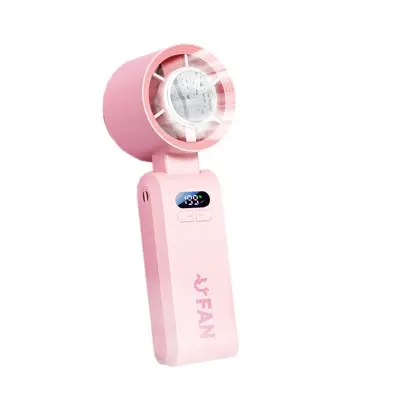 Prijenosni mini ventilator 4000mAh — turbo hlađenje, sklopivi 3u1 Pink
