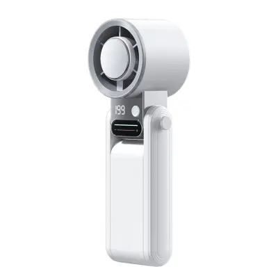 Tri-fold prijenosni mini ventilator 199 brzina, USB punjiv White