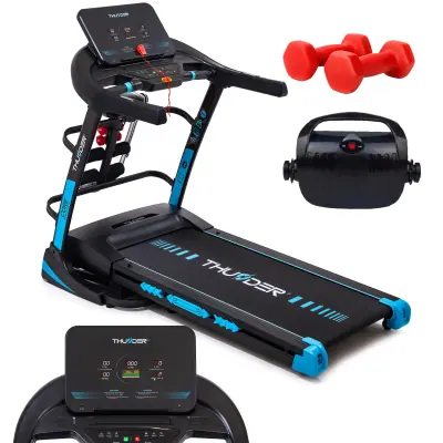 Električna traka za trčanje THUNDER® CORE-DS-BLACK – 3,5 KS, 20 km/h, nagib 22 stupnja