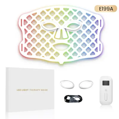 E199A silikonska LED maska za lice, višebojna fototerapija, Type-C