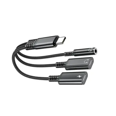 Adapter Type-C: Dual Type-C i 3,5mm — 60W brzo punjenje, Hi-Fi
