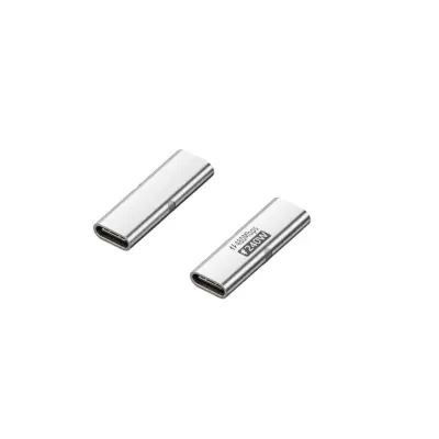 Type-C ženski-na-ženski adapter dvostrani 240W 20Gbps 8K Silver