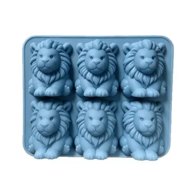 (Set 2) Silikonski kalup za led Lav, prehrambeni silikon, fleksibilan Blue
