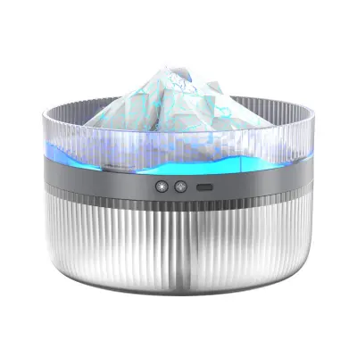 Volcano aroma ovlaživač - nano magla, gornje punjenje, lava svjetlo White