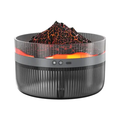 Volcano aroma ovlaživač - nano magla, gornje punjenje, lava svjetlo Black