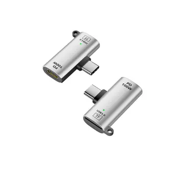 USB-C 3.0 čitač microSD (TF) kartica s 100W prolaznim punjenjem Gray