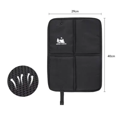Vodootporna sklopiva podloga za sjedenje 2 kom, 600D Oxford Black