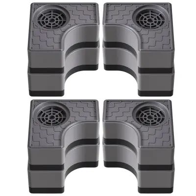 Set od 4 dvostruke podloge za perilicu rublja, siva, 8cm