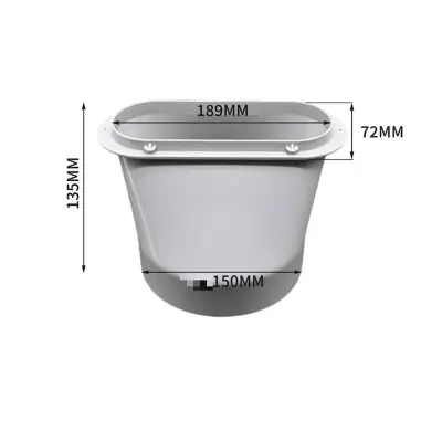 Adapter za ispušni kanal 15cm – ABS sivi spoj za ovalni prozor